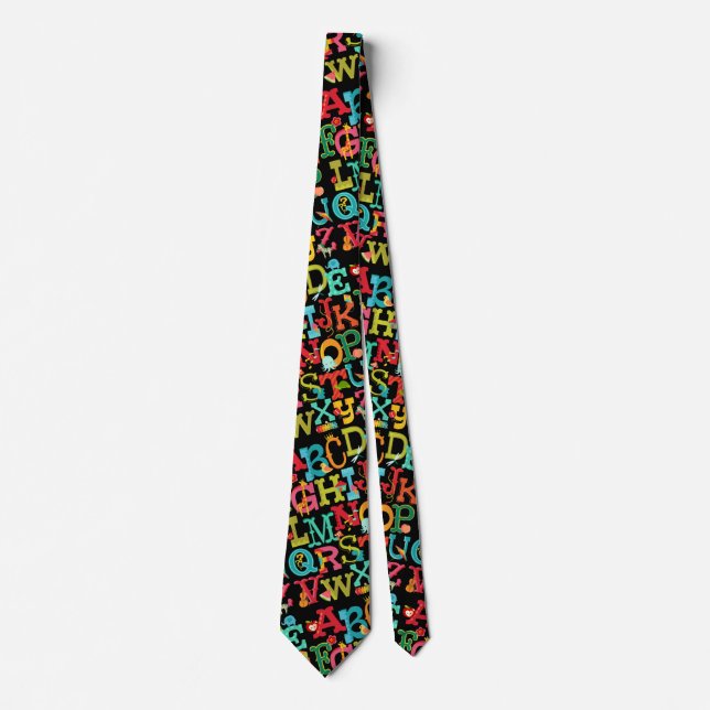 Whimsical Alphabet for Kids Tie (Front)