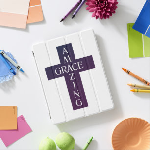 whimsical AMAZING GRACE and cross   iPad Smart Cover
