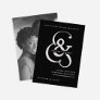 Whimsical Ampersand | Moody Black Photo Back Save The Date