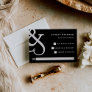 Whimsical Ampersand | Moody Black Wedding RSVP Card