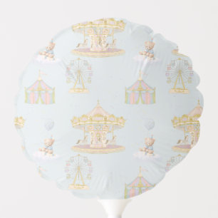 Whimsical Amusement Park Carousel Baby Shower Balloon