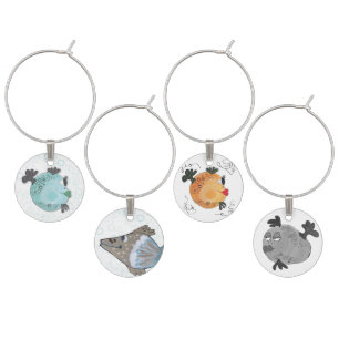 Whimsical and Adorable Fish Art Wine Charm