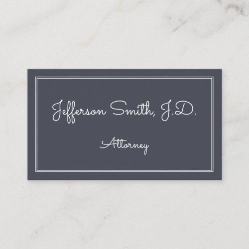 Whimsical and Basic Attorney Business Card