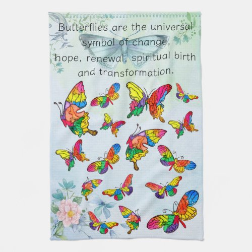 Whimsical and Colorful Butterfly Assortment  Kitchen Towel