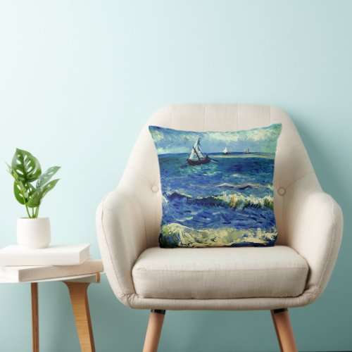 Whimsical and Colorful Sailboats  Throw Pillow