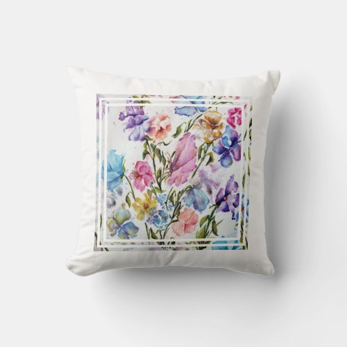 Whimsical and Colorful Throw Pillow