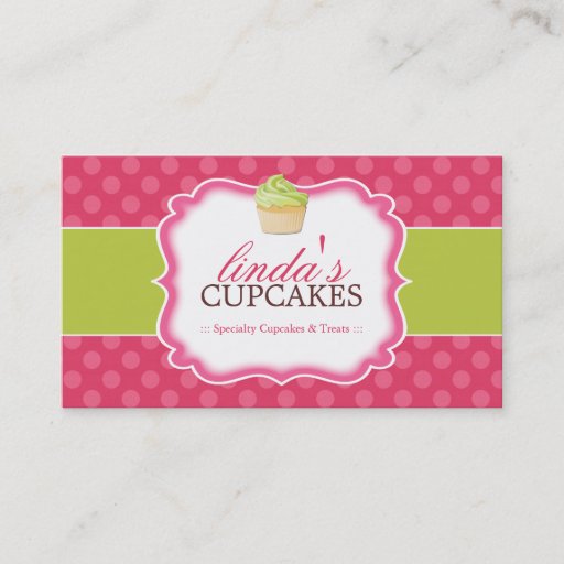 Customizable Whimsical and Cute Cupcake Business Cards