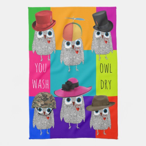 Whimsical and Cute Wise Owl Kitchen Towel