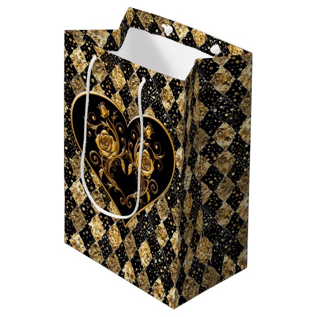 Whimsical and Elegant Goth  Medium Gift Bag (Front Angled)