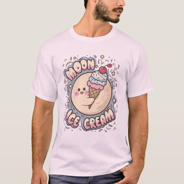 Whimsical and Sweet Fun Ice Cream T-Shirt  (Front)