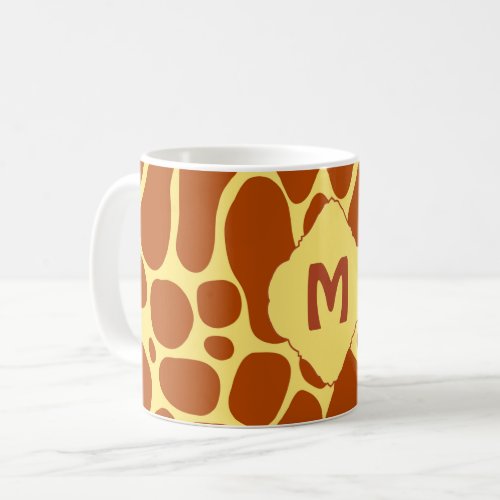 Whimsical and Wild Giraffe Print Pattern Coffee Mug
