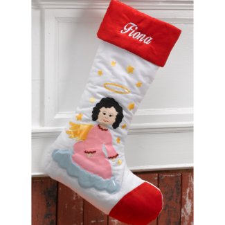 Whimsical Angel Christmas Stocking