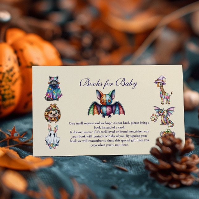 Whimsical Animal Halloween Books for Baby Enclosure Card (Creator Uploaded)