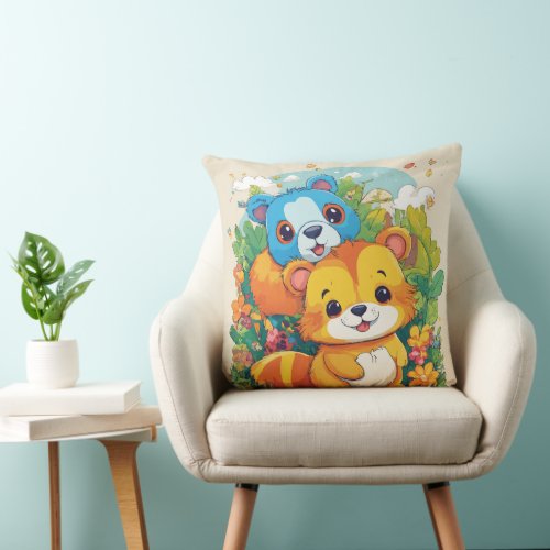 Whimsical Animal Pillow Pal for Playful Kids