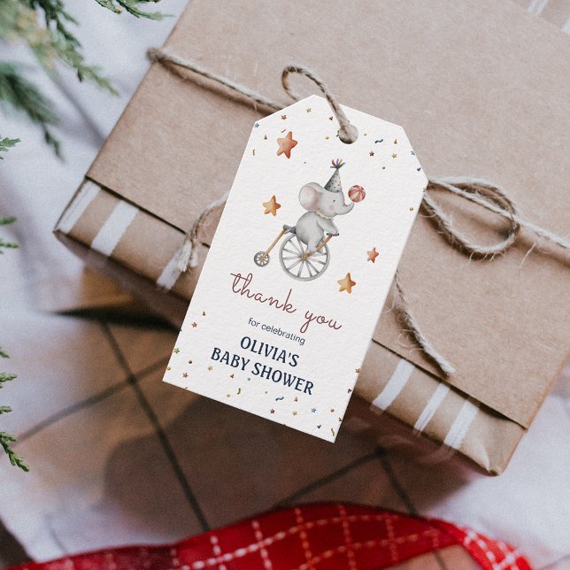 Whimsical Animals Circus Birthday Party Gift Tag (Whimsical Animals Circus Birthday Party Gift Tag)