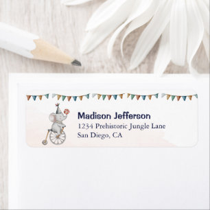 Whimsical Animals Elephant Circus Address Label
