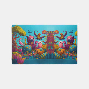 Whimsical Animals Extraordinary Adventures Outdoor Rug
