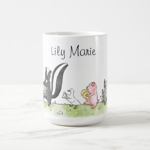 Whimsical Animals Marching Band Personalized Coffee Mug