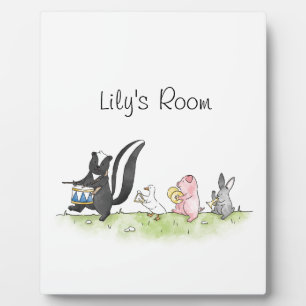 Whimsical Animals Marching Band Personalized Plaque