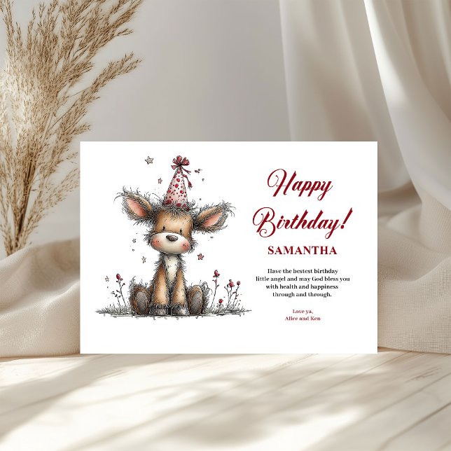 Whimsical Animals Personalized kids greeting card (Whimsical Animals Personalized kids greeting card)