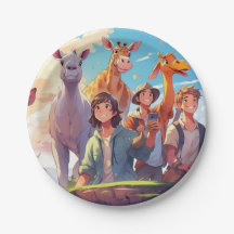 Whimsical Animes Paper Plates for kids