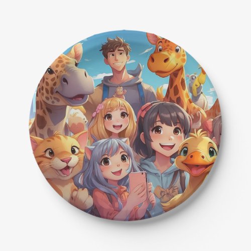 Whimsical Animes Paper Plates for kids