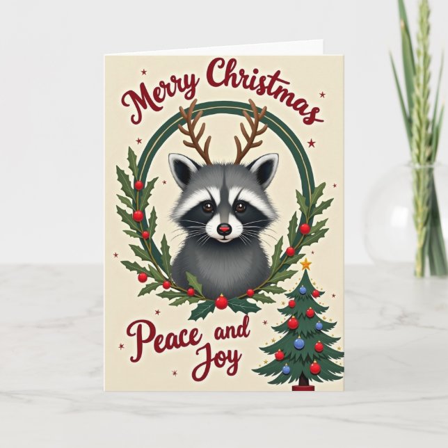 Whimsical Antlered Creature Card (Front)