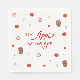 Whimsical Apple of Our Eye Baby Shower Invitation Napkins