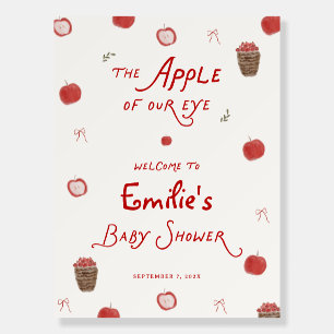 Whimsical Apple of Our Eye Baby Shower Welcome Foam Board