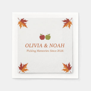 Whimsical Apple Picking Autumn Birthday Party Pape Napkins