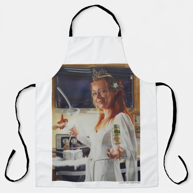 Whimsical Apron Cooking With Magic (Front)