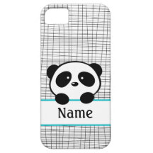 Whimsical Aqua Blue Personalized Panda