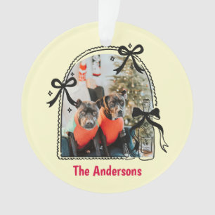 Whimsical Arch Frame Christmas Photo Ornament