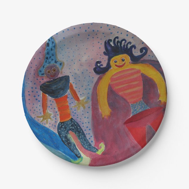 Whimsical Art Custom Paper Plates 7 in (Front)