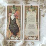 Whimsical Art Deco Duck Wedding Menu Card<br><div class="desc">Add a touch of whimsy and vintage elegance to your wedding with this unique Art Deco-inspired menu card, featuring a charming illustration of a sophisticated duck in classic attire. The design combines bold green and gold tones with soft floral accents, creating a memorable and playful aesthetic. The front displays an...</div>