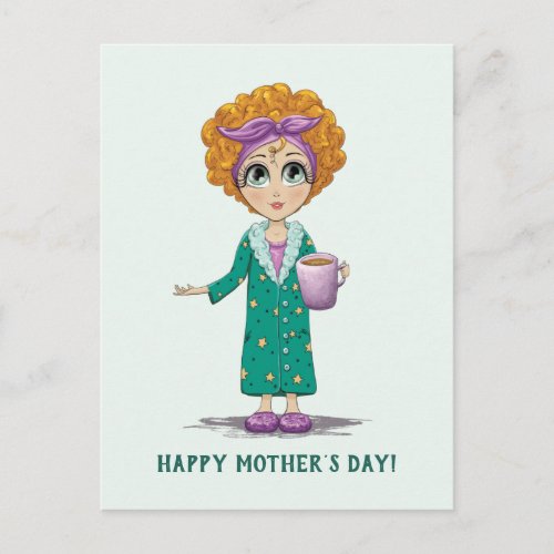 Whimsical Art Happy Mothers Day Postcard