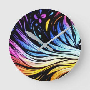 Whimsical Art on an 8" Round Clock