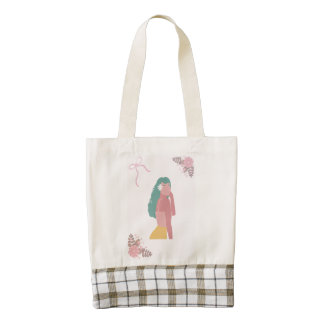 Whimsical Artistic Illustration Canvas Tote Bag