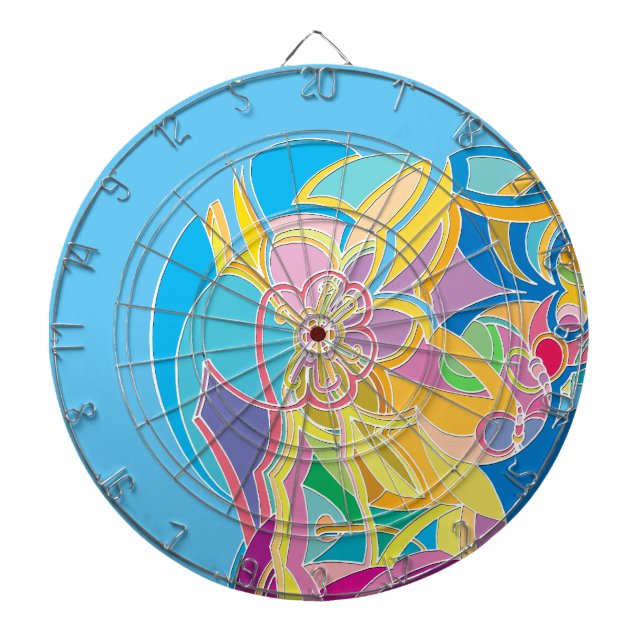Whimsical Artwork Dart Board (Front)