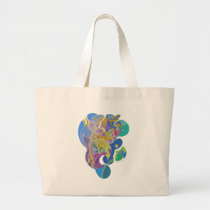 Whimsical Artwork Large Tote Bag