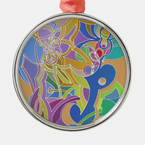 Whimsical Artwork Metal Ornament