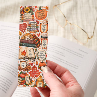 Whimsical Autumn Coquette Bookmarks