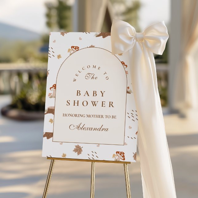 Whimsical Autumn Forest Baby Shower Foam Board (Creator Uploaded)