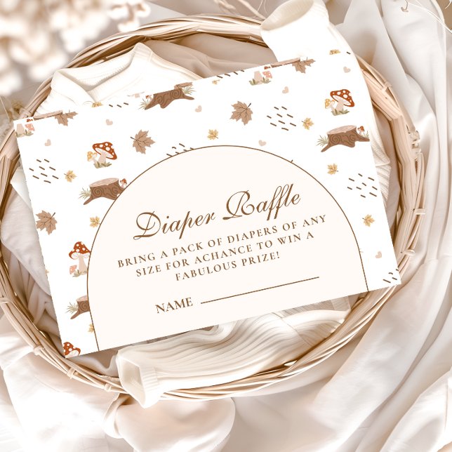 Whimsical Autumn Forest Diapper Raffle Enclosure Card (Creator Uploaded)