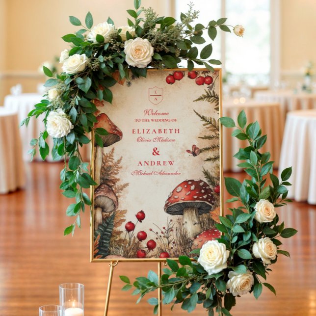 Whimsical Autumn Forest Romance Wedding Foam Board (Creator Uploaded)