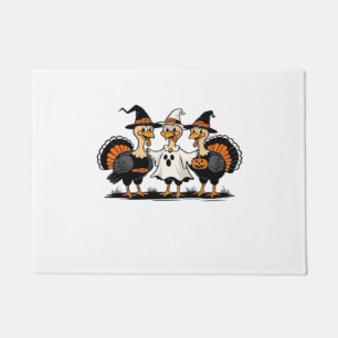 Whimsical Autumn Patchwork Pumpkin Cozy Fall Flor Doormat