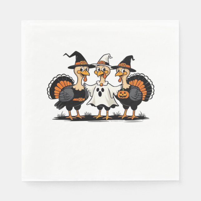 Whimsical Autumn Patchwork Pumpkin  Cozy Fall Flor Napkins (Front)