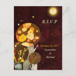 Whimsical Autumn Trees: Wedding Response Cards