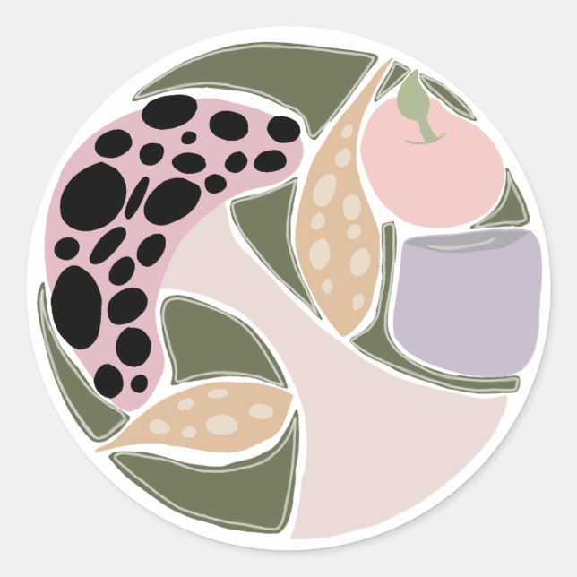 Whimsical Autumn Vibes – Cozy Fall Sticker Design (Front)