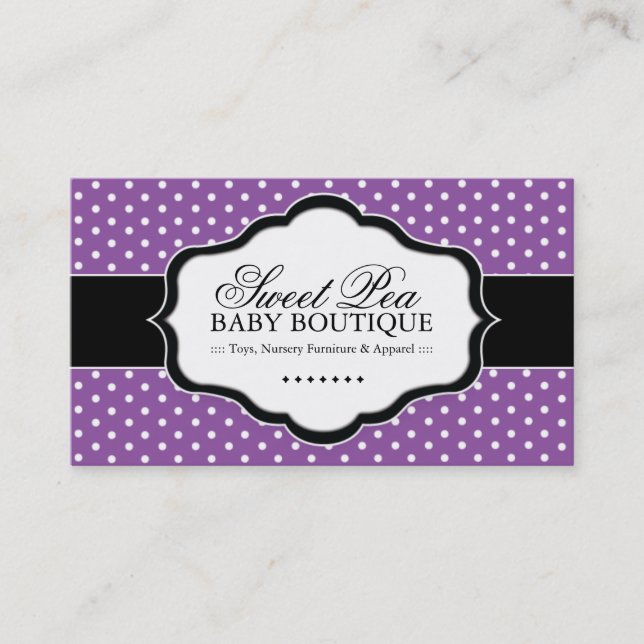 Whimsical Baby Boutique Business Cards (Front)